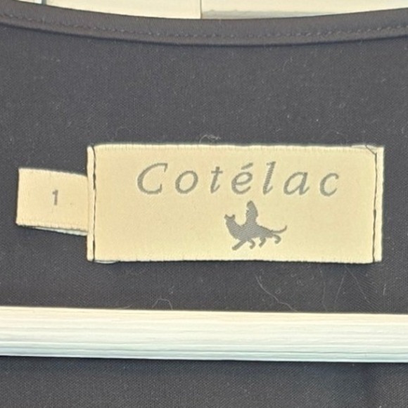 COTELAC Black V Neck Midi Sheath Dress Women's Sz Small Minimalist Career Pocket - Picture 7 of 14